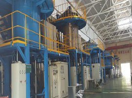 Vertical bottom unloading high temperature graphitization furnace